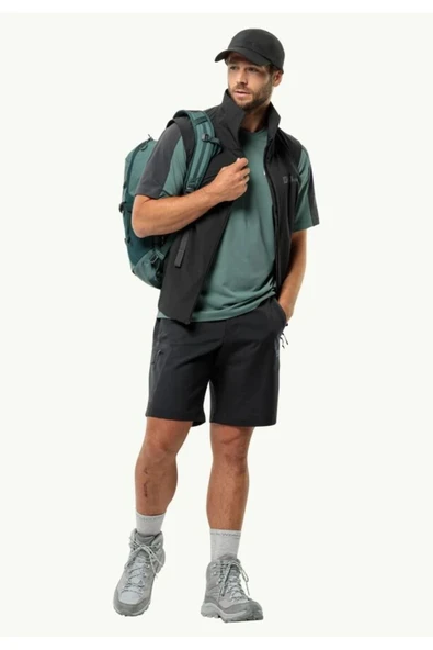 Jack Wolfskin Actıve Track Erkek Gri Outdoor Şort - Resim 2