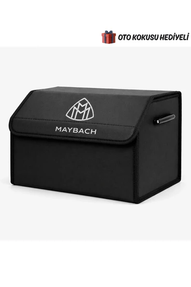 Maybach Marka Logolu Oto Bagaj Organizer Çanta Oto Bagaj Çantası 2 Bölmeli Suni Deri ürün görseli 1