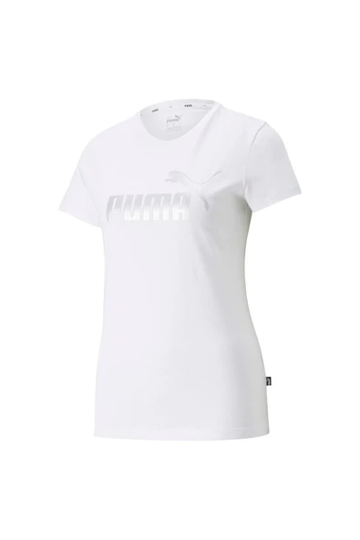 ESS+ Metallic Logo Tee White-silver Tişört ürün görseli 1