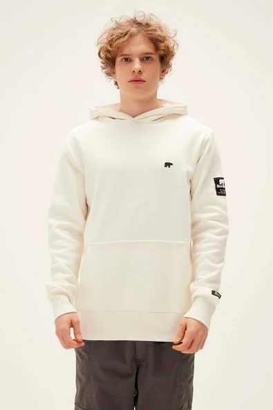 Erkek Sweatshirt Ekru 22.02.12.036 Cordless Hoodıe ürün görseli 1