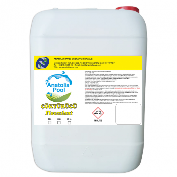 Anatolia Pool Çöktürücü 10 Lt (Flocculant / Çökeltici / Topaklayıcı) ürün görseli 1