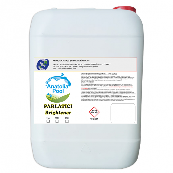 Anatolia Pool Havuz Suyu Parlatıcı 10 Lt (Brightener) ürün görseli 1