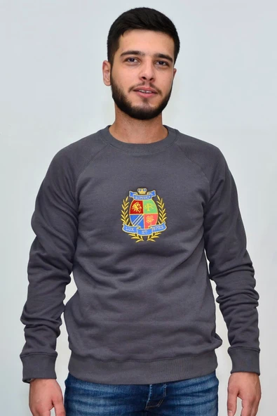20217 Sıfır Yaka Erkek Sweat Antrasit 2021713 ürün görseli 1