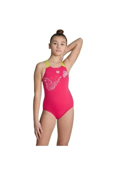 GIRL'S BUTTERFLY SWIMSUIT V BACK 8-9 YAŞ ürün görseli 1
