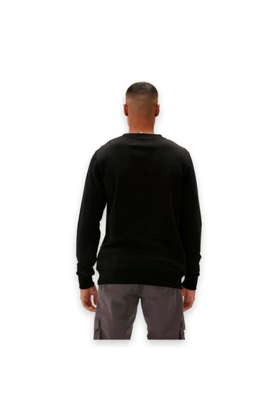 Bad Bear Logo Crewneck Siyah Erkek Sweatshirt - Resim 3
