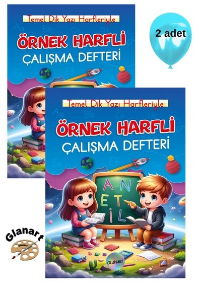 birinci sınıf ve öncesi örnek harfli  güzel yazı çalışma defteri a4 boy 2 adet ürün görseli 1