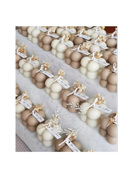 Nişan Söz  Düğün  Baby Shower  Parti Hediyelik Mini Mumlar 30 adet ürün görseli 1