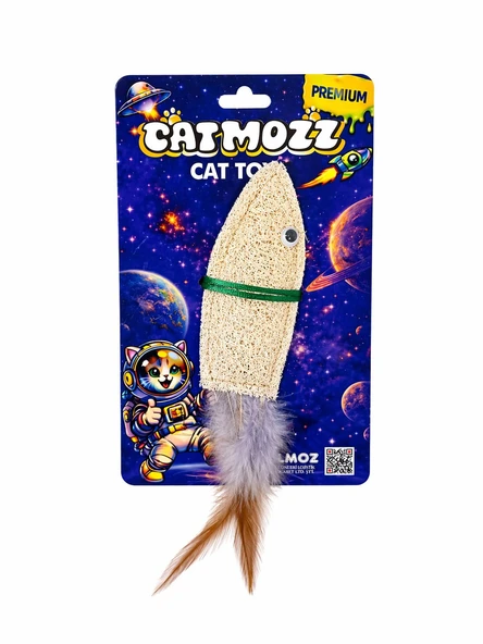 Catmozz Premium Doğal Lifli Balık Oyuncak ürün görseli 1