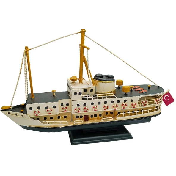 Dekoratif Metal Gemi İstanbul Yolcu Vapuru 34cm ürün görseli 1