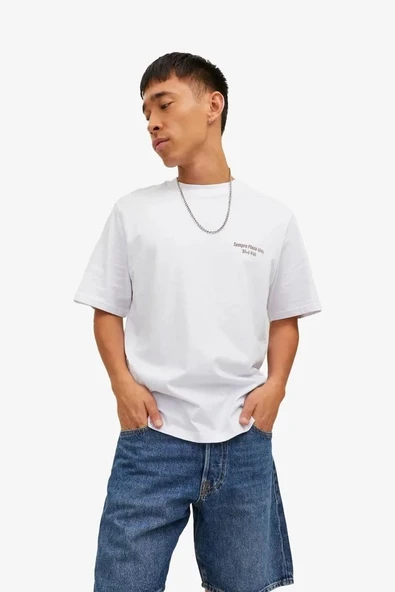 JACK&JONES Jorgrocery Tee Ss Crew Neck ürün görseli 1