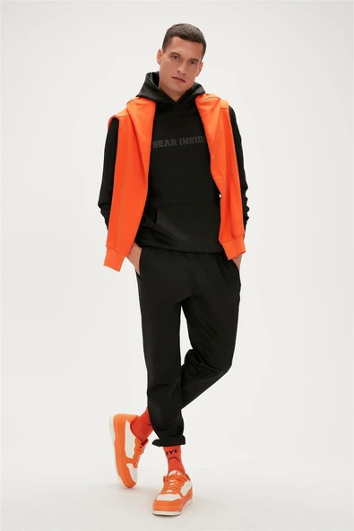 Arthur Hoodie Siyah Kapüşonlu Erkek Sweatshirt ürün görseli 1
