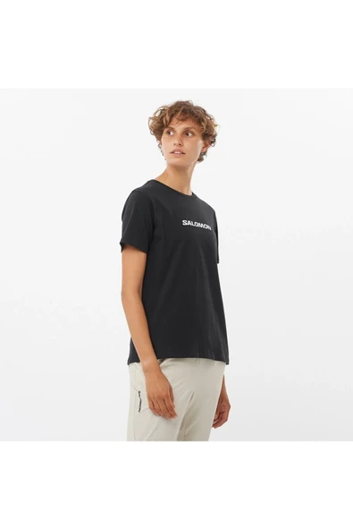 SALOMON Logo SS Tee W LC2217700 KADIN SİYAH Tişört ürün görseli 1