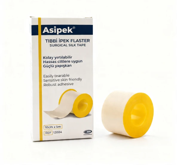 Tıbbi İpek Flaster - 10 cm x 5 m - Cerrahi Sabitleme Bandı ürün görseli 1