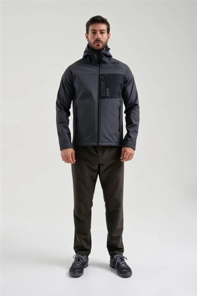 Erkek Antrasit Softshell Mont 2011120 - Resim 2