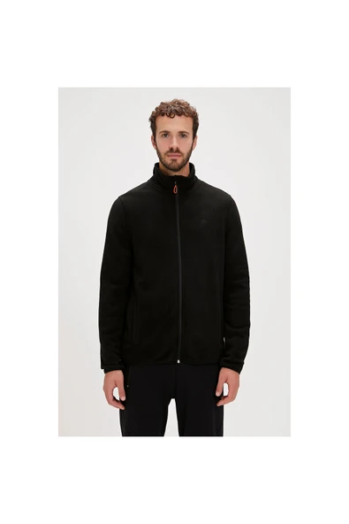Bowie Full-zip Siyah Fermuarlı Erkek Polar Sweatshirt ürün görseli 1