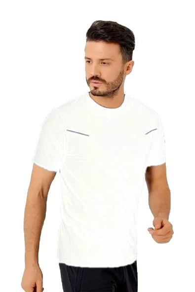 Erkek V Yaka Tişört Pamuk Simple M 3221109 Beyaz ürün görseli 1