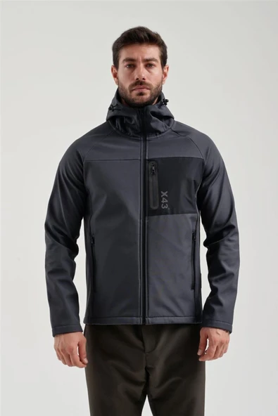 Erkek Antrasit Softshell Mont 2011120 ürün görseli 1