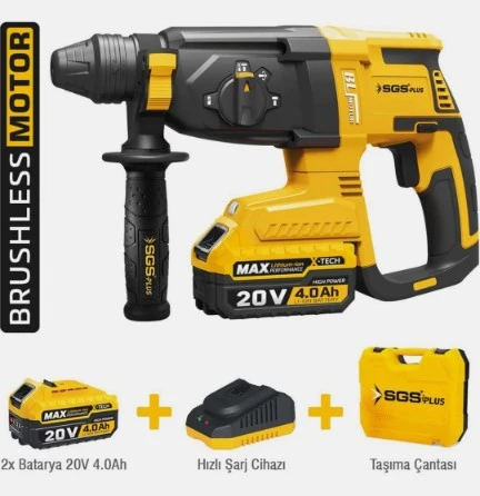 Sgs 5521 Kömürsüz Pnömatik Kırıcı - Delici 20V 4 Ah Çift Akülü ürün görseli 1