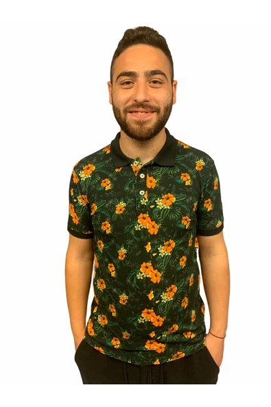 Polo Tshirt Erkek Yeşil Tshirt 20819-21 ürün görseli 1