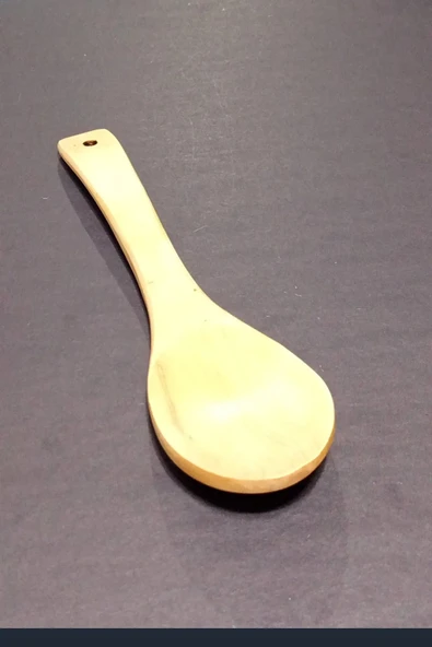 DepoTrend Doğal Bambu Pişirme ve Servis Kaşığı Büyük Boy (Tahta Kaşık) ürün görseli 1