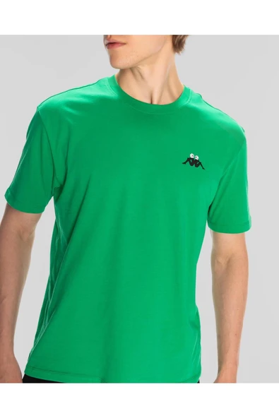 Kappa Authentic Space Jump T-Shirt Erkek Yeşil Regular Tişört - Resim 2