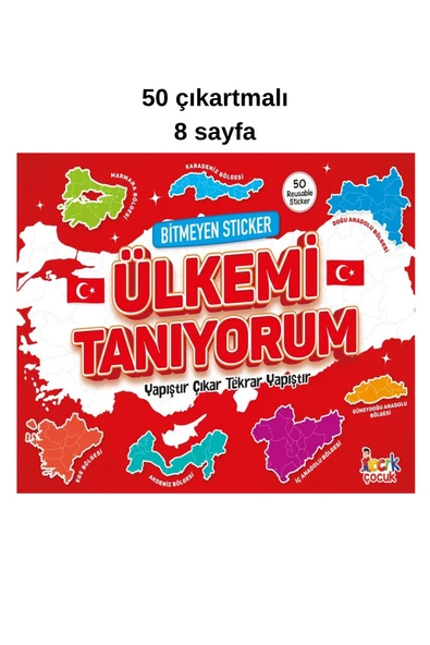 ülkemi tanıyorum bitmeyen sticker defteri 50 çıkartmalı 8 sayfa ürün görseli 1