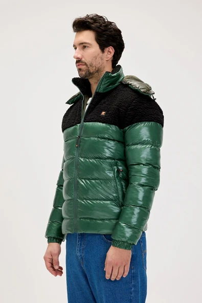 Bad Bear Albert Koyu Yeşil Erkek Puffer Mont - Resim 2
