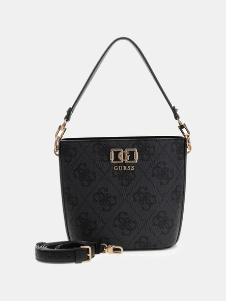 Guess Karnilla Logolu Büzgülü Kadın Antrasit El Çantası HWOS9901010-CLO ürün görseli 1