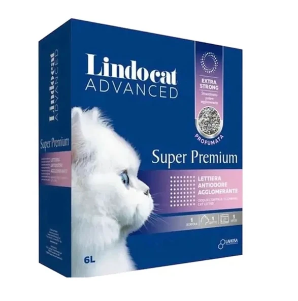 Lindo Cat Advanced Süper Premium Extra Strong Bebek Pudralı Topaklaşan Kedi Kumu 6 Lt. ürün görseli 1