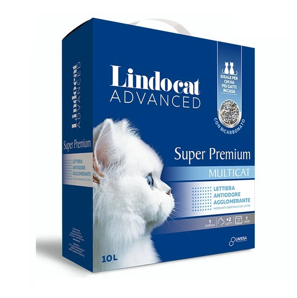 LindoCat Advanced Süper Premium Multi Cat Bikarbonatlı Kokusuz Topaklaşan Kedi Kumu 10 Lt. ürün görseli 1
