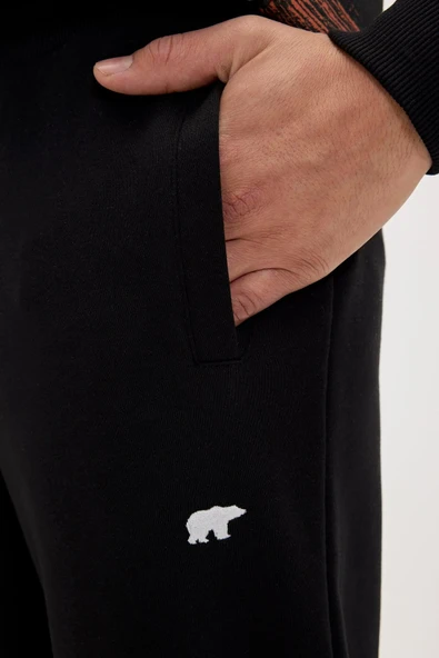 Bad Bear Flame Siyah Erkek Eşofman Altı - Resim 5