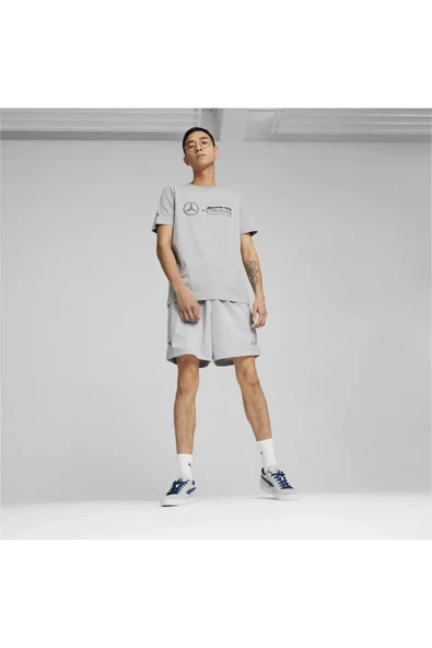 Puma MAPF1 ESS Logo Tee Gri Erkek T-Shirt - Resim 2