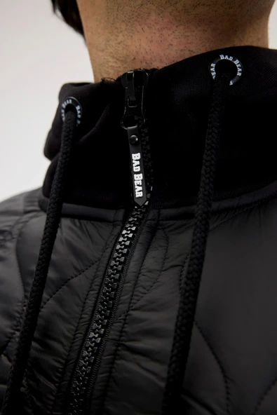 Bad Bear Cyrus Full-Zip Siyah Erkek Kapüşonlu Sweatshirt - Resim 7