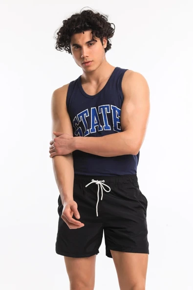 Swimshort Erkek Siyah Şort 21678-02 ürün görseli 1