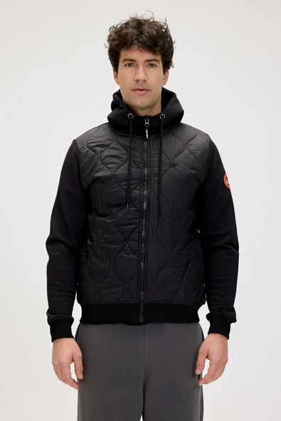 Bad Bear Cyrus Full-Zip Siyah Erkek Kapüşonlu Sweatshirt - Resim 6