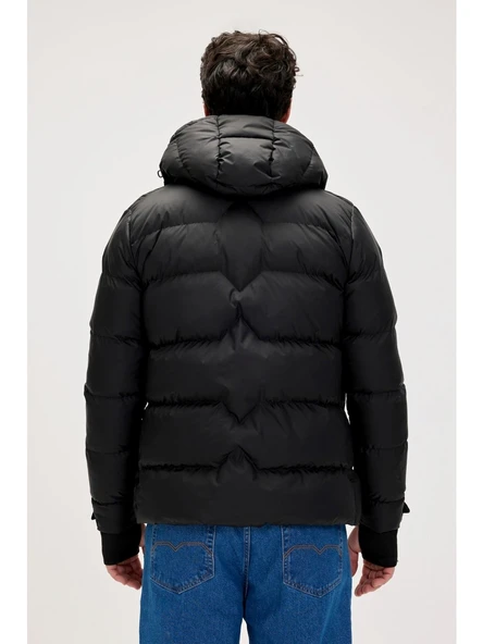 AXEL PUFFER COAT Antrasit - Resim 3