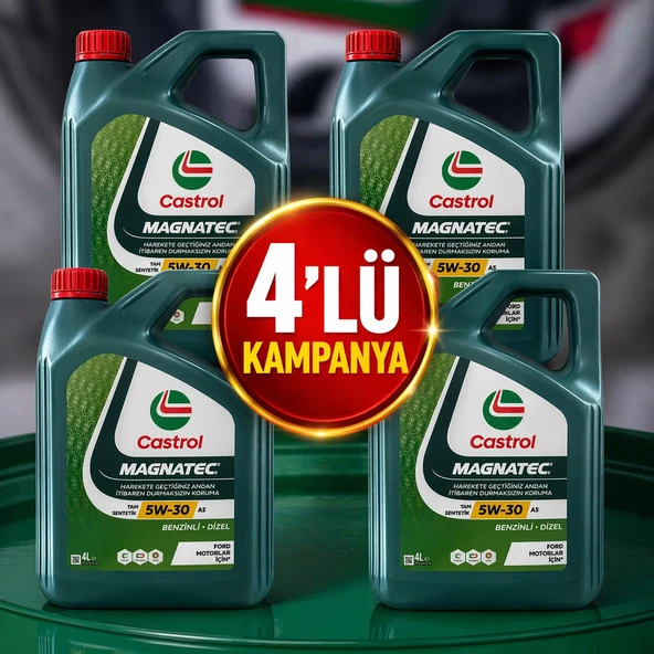 Castrol Magnatec 5w-30 A-5 4 Lt Motor Yağı 4'Lü Kampanya ürün görseli 1