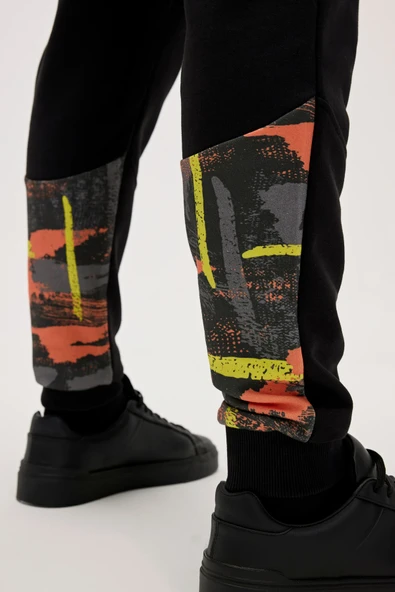 Bad Bear Flame Siyah Erkek Eşofman Altı - Resim 7