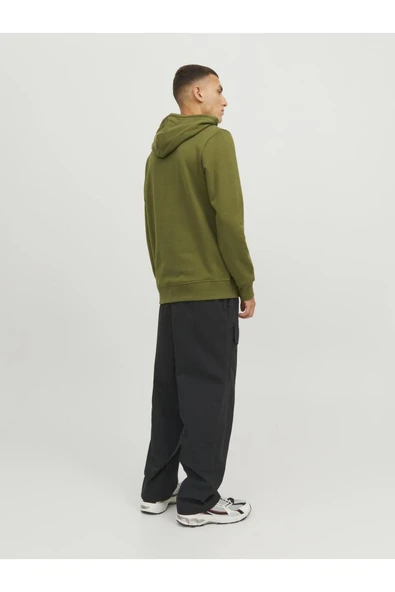 Jack & Jones Logolu Kapüşonlu Sweatshirt - Dust - Resim 3