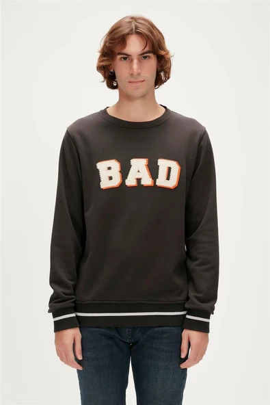 Bad Bear Felt Crewneck Erkek Sweatshirt - Resim 2