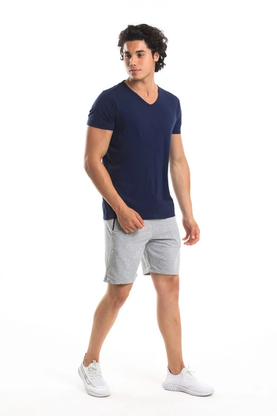 Tshirt Erkek Lacivert Tshirt 20459-04 - Resim 3