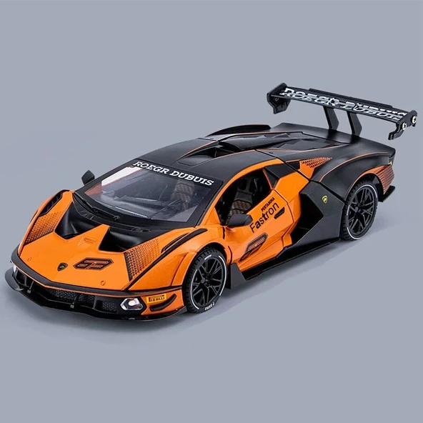 Hobbiez World Lamborghini Essenza SCV12 Diecast Turuncu 1/24 Model Araba Model Araba ürün görseli 1