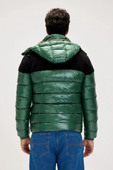 Bad Bear Albert Koyu Yeşil Erkek Puffer Mont - Resim 7