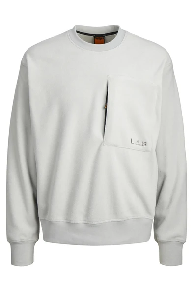 Jack & Jones L.a.b Işlemeli Bisiklet Yaka Polar Sweatshirt ürün görseli 1