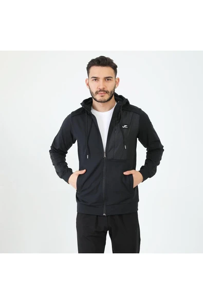 SWEAT KAPŞONLU FULL ZIP POLY.CRUSH Erkek Sweatshirt M 4232302 ürün görseli 1