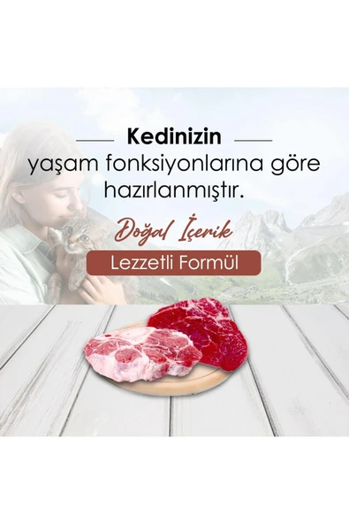 Basic Biftekli Yetişkin Kedi Maması 10 Kg - Resim 2