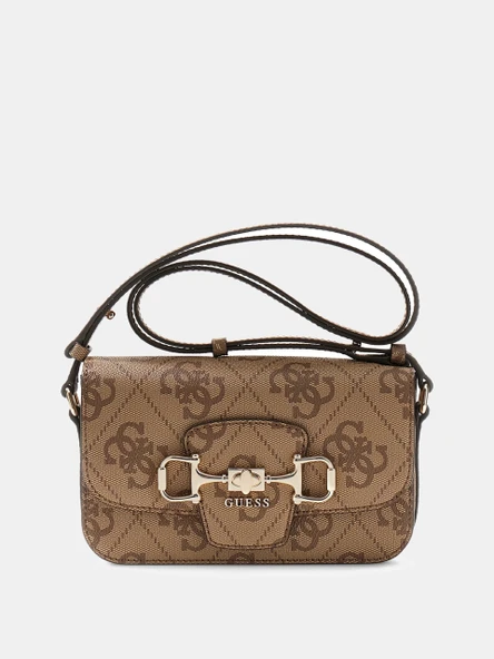 Guess Janie Logolu Dönüştürülebilir Kapaklı Kadın Kahverengi El Çantası HWOS9924210-LTL ürün görseli 1