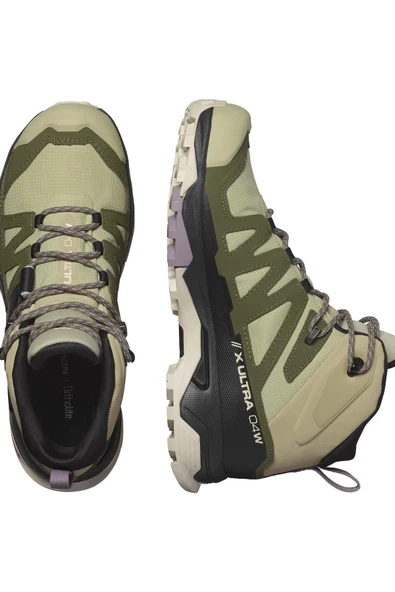 Salomon x Ultra 4 Mid Gore-Tex Kadın Outdoor Botu - Yeşil ürün görseli 1
