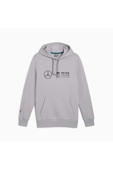 627345 Mercedes MAPF1 ESS Hoodie Erkek Kapüşonlu Sweatshirt GRİ ürün görseli 1
