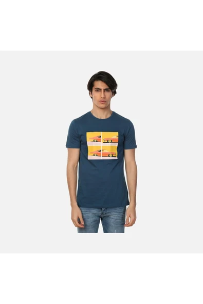 JOHN FRANK The Car Erkek Baskılı T-shirt ürün görseli 1